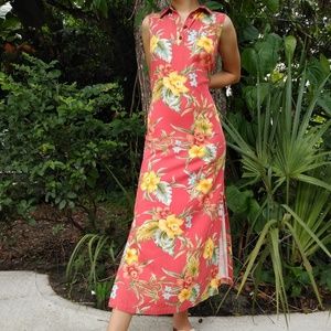 Vintage Caribbean Joe Tropical Maxi Dress
